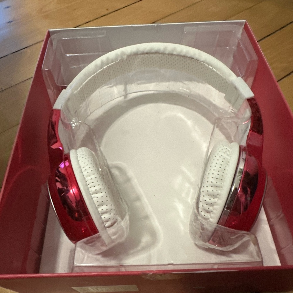 Stylish Pink and White Headphones